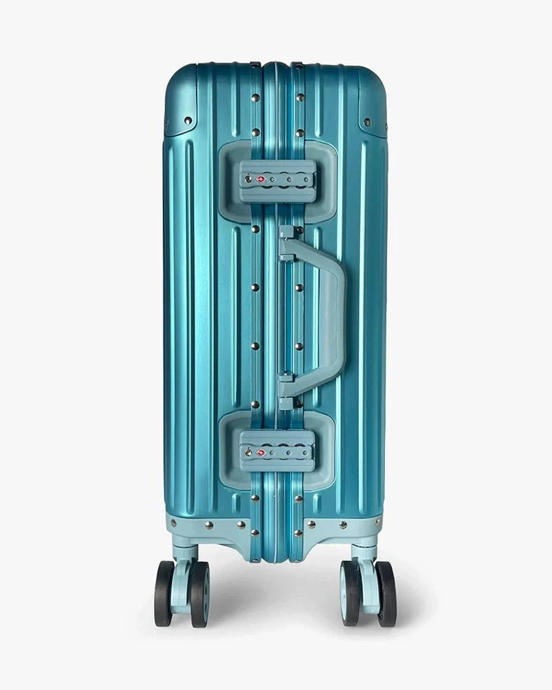 Blue Aluminum Luggage | 20 inch & Matte | Arrow Logo - Image 3