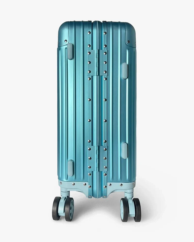 Blue Aluminum Luggage | 20 inch & Matte | Arrow Logo - Image 4