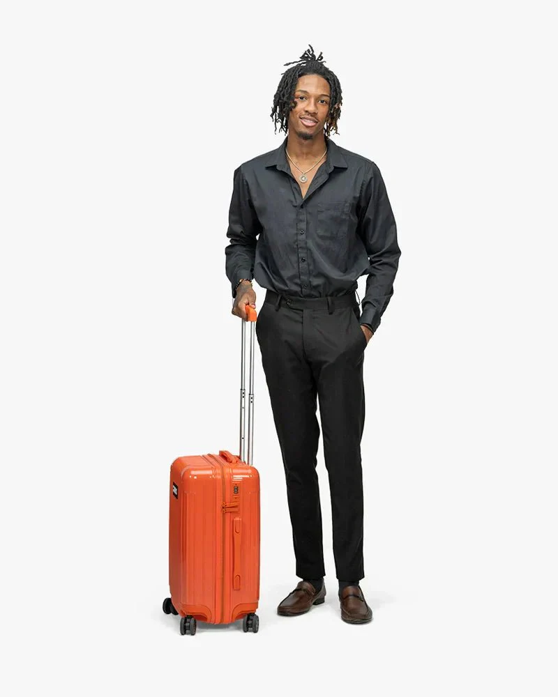 Orange Hardcase Luggage | 20 inch & Glossy | Arrow Logo - Image 6