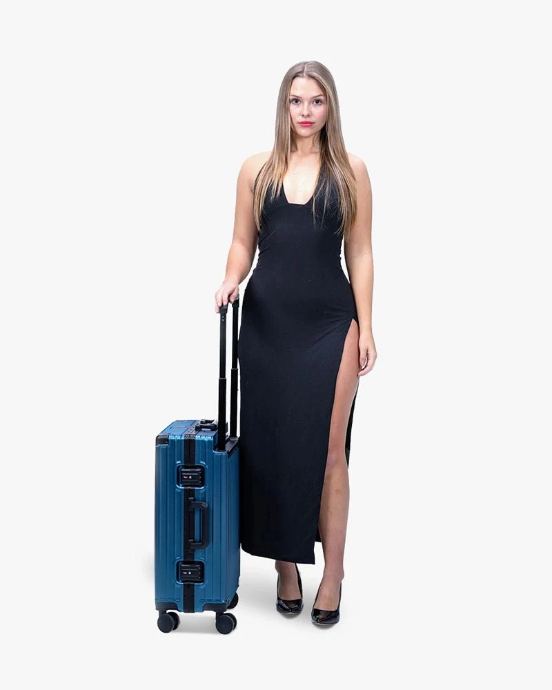 Blue Hardcase Luggage | 22 inch Wide Handle | Bold Logo - Image 7