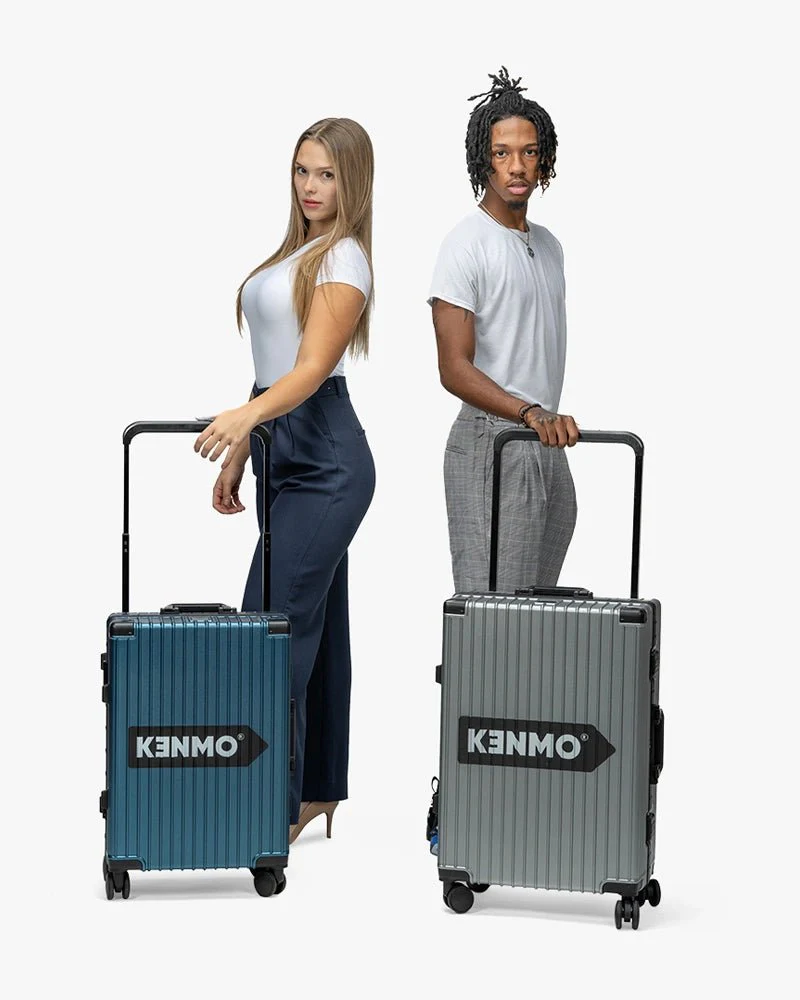 Blue Hardcase Luggage | 22 inch Wide Handle | Bold Logo - Image 8
