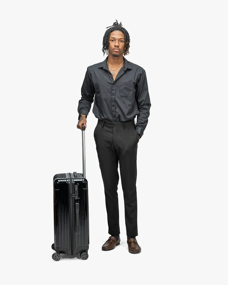 Black Hardcase Luggage | 24 inch & Glossy | Arrow Logo - Image 7
