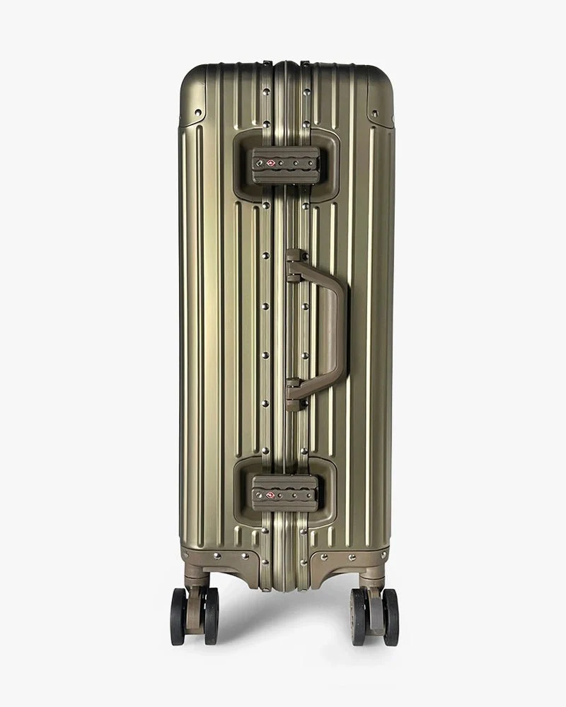 Golden Aluminum Luggage | 24 inch & Matte | Arrow Logo - Image 3