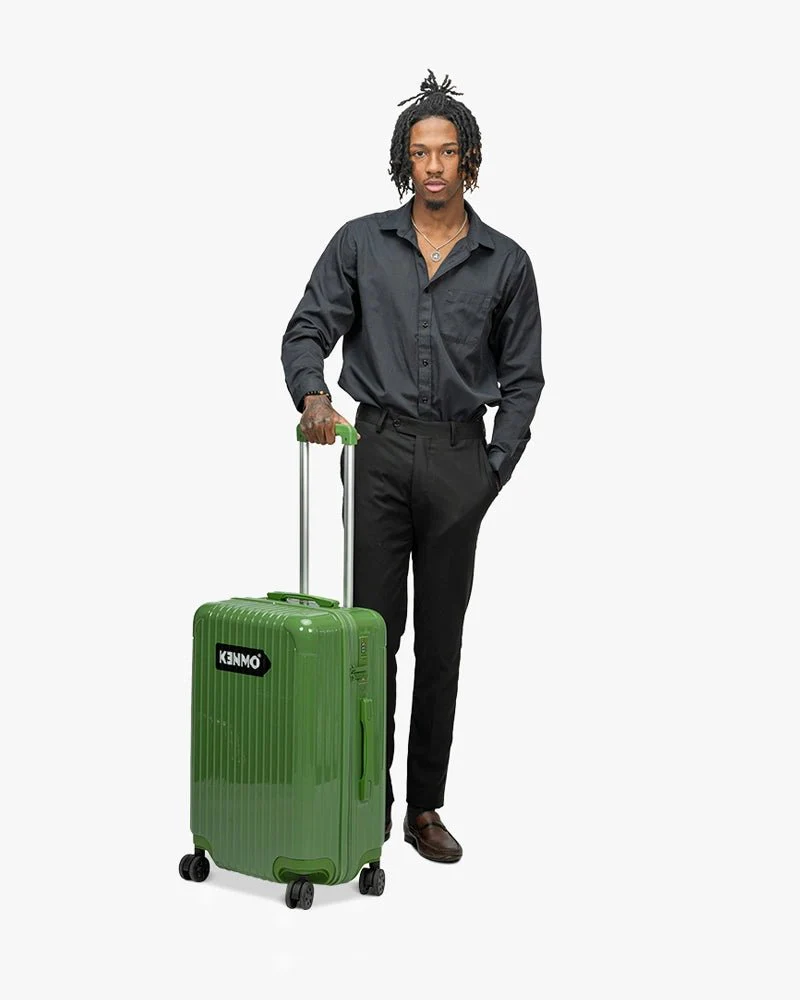 Green Hardcase Luggage | 24 inch & Glossy | Arrow Logo - Image 7