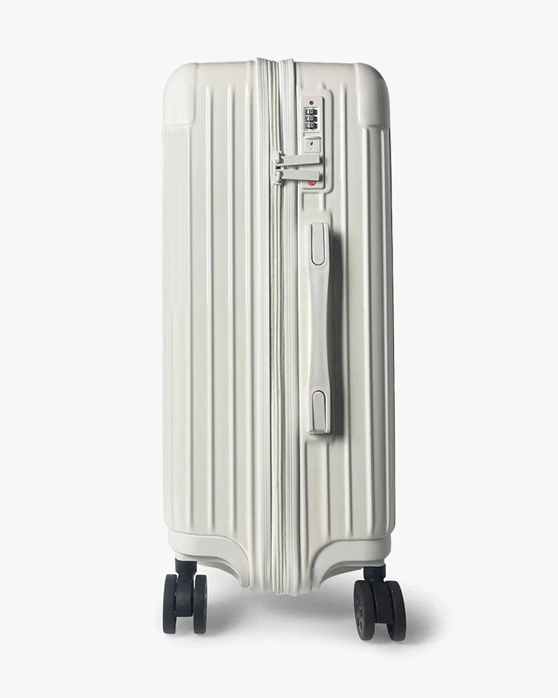 White Hardcase Luggage | 24 inch & Glossy | Arrow Logo - Image 3