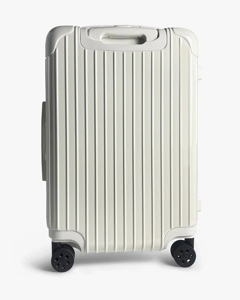 White Hardcase Luggage | 24 inch & Glossy | Arrow Logo - Image 4