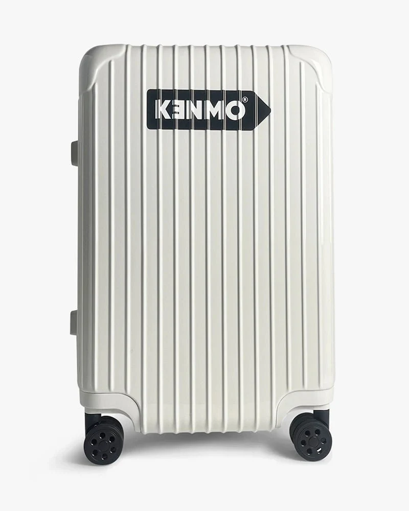 White Hardcase Luggage | 24 inch & Glossy | Arrow Logo - Image 9