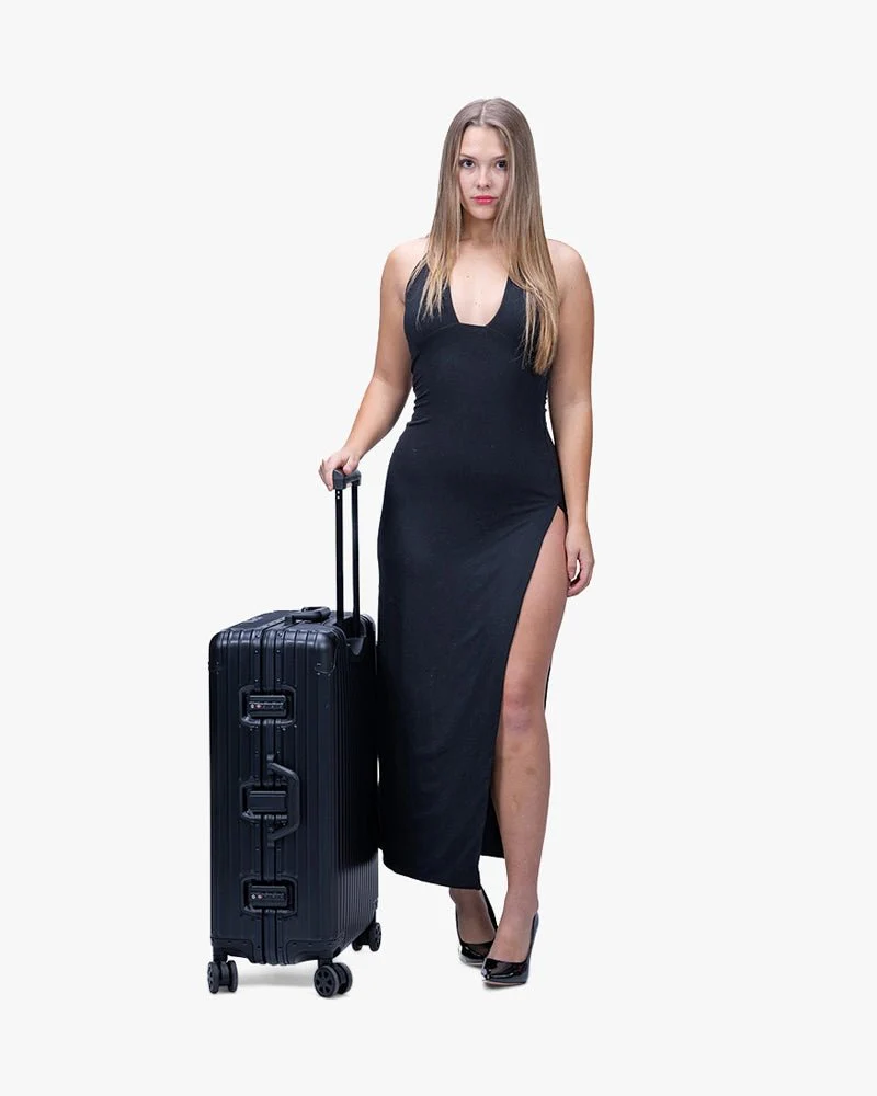 Black Aluminum Luggage | 26 inch & Matte | Arrow Logo - Image 6