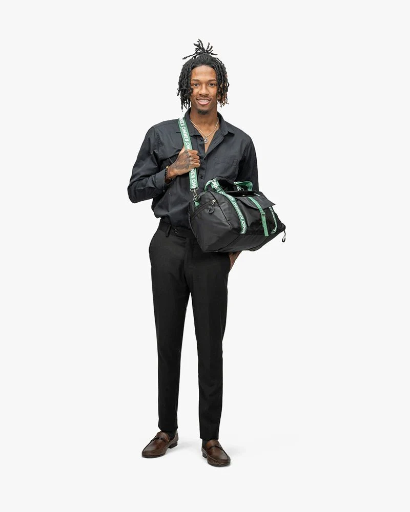 Beige Duffel Bag | Kenmo Logo On Strap & Front Pocket - Image 5