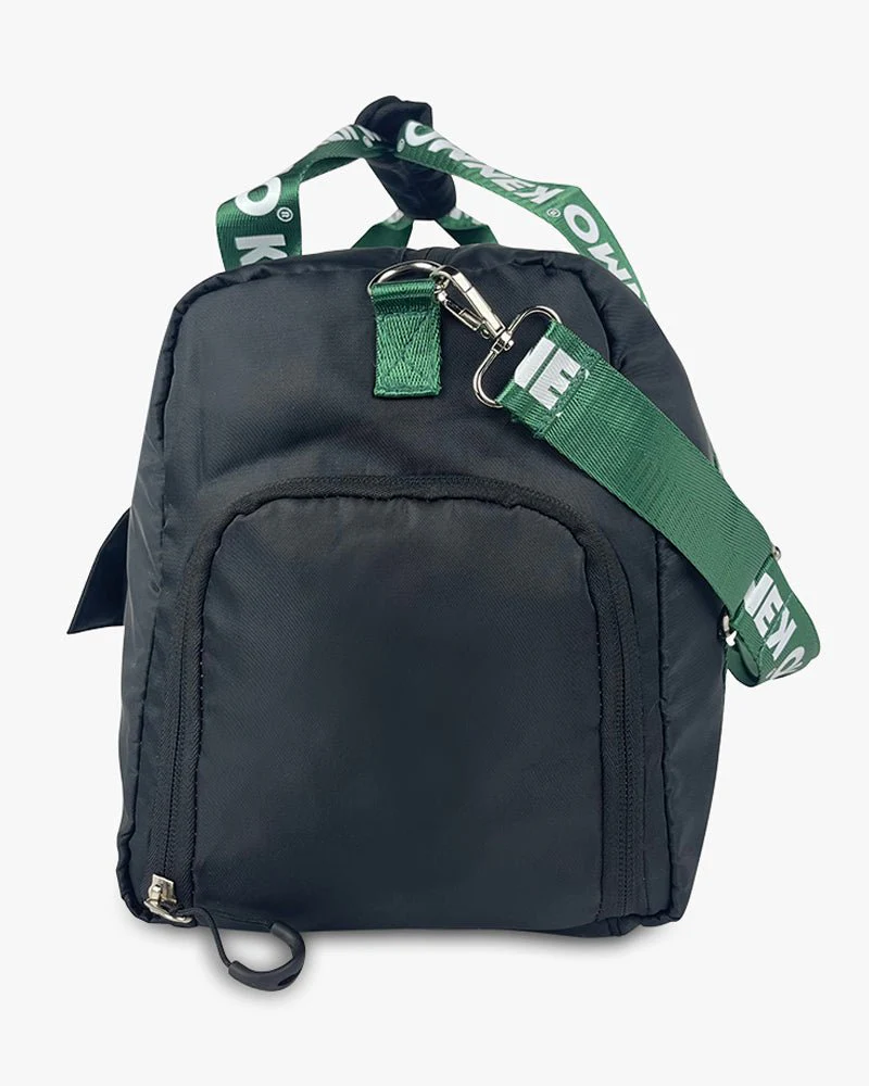 Black Duffel Bag | Kenmo Logo On Strap & Front Pocket - Image 3