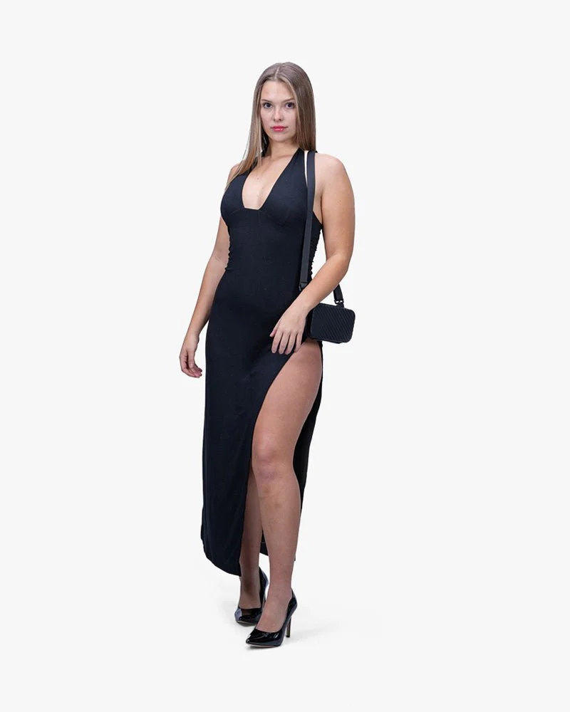Black Messenger Bag | Plastic Rigid Crossbody Bag - Image 5