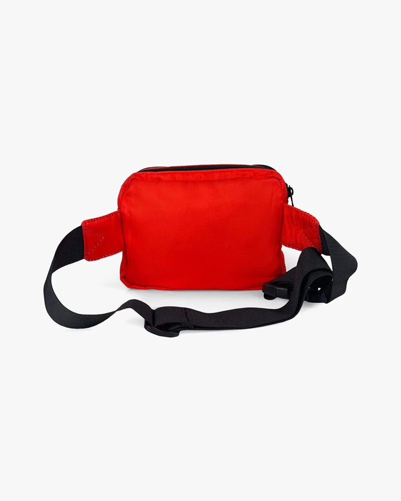 Red Fanny Pack | Waist Bag With Kenmo Arrow Logo - Image 3