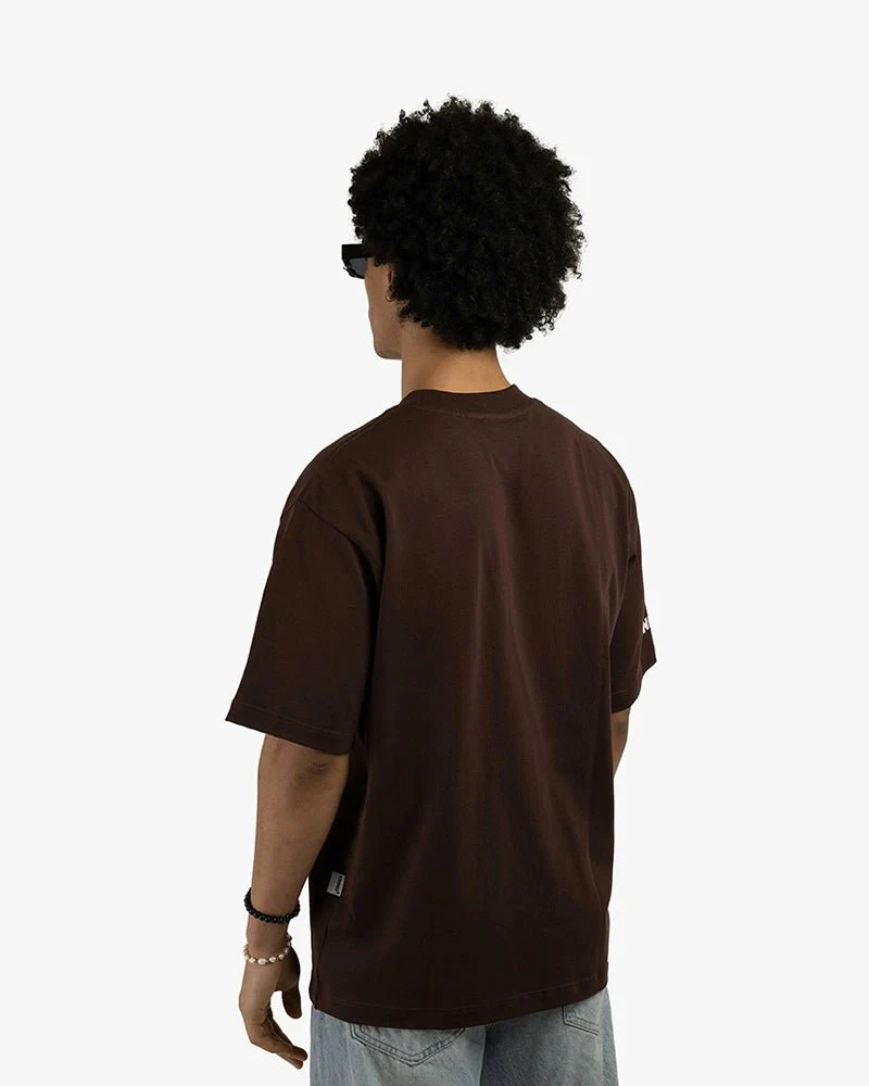 Brown Oversize Tee | Reaction Emoji Graphics - Image 4