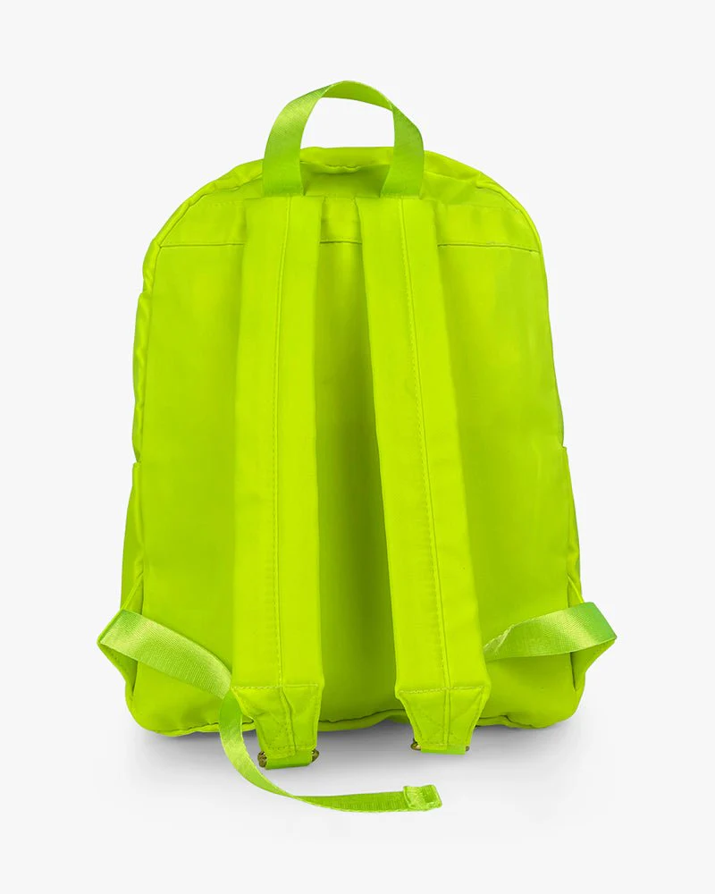 Neon Green Backpack | Waterproof With Kenmo Arrow Logo - Image 3
