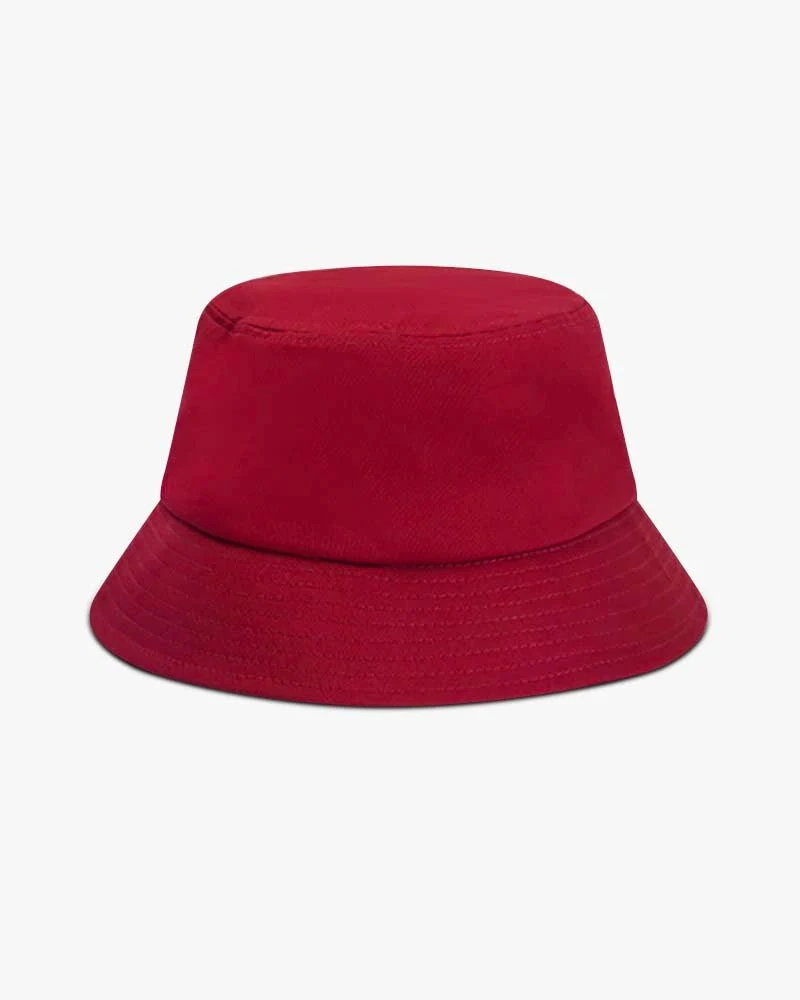 Red Bucket Hat | Label On Brim & Kenmo Logo - Image 3