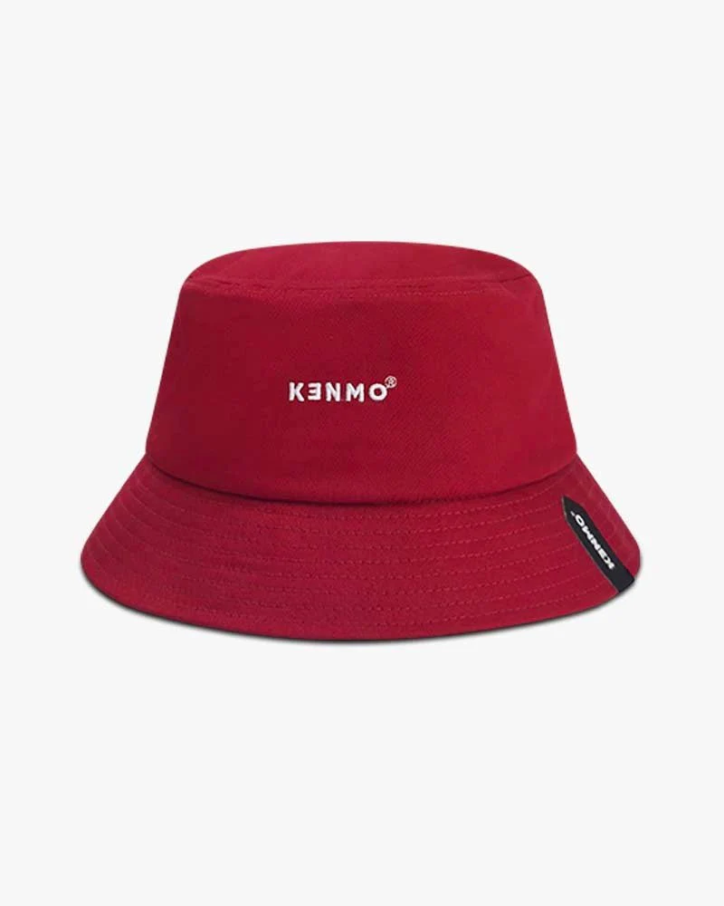 Red Bucket Hat | Label On Brim & Kenmo Logo - Image 5