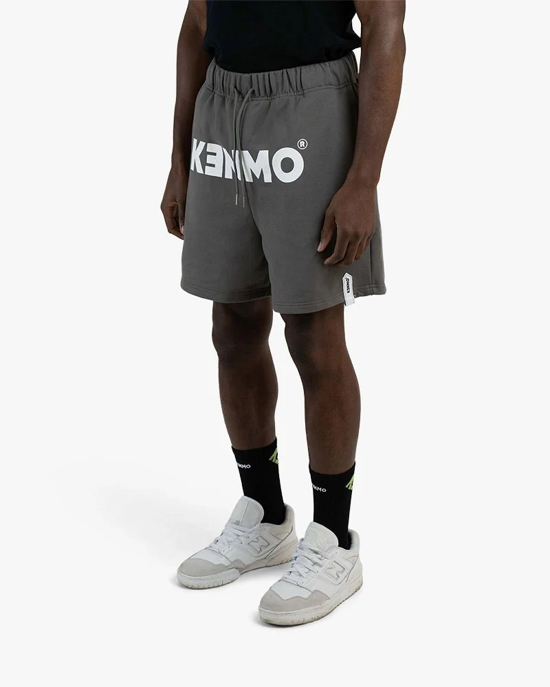 Grey Fitting Shorts | Bold Signature Kenmo Logo - Image 2