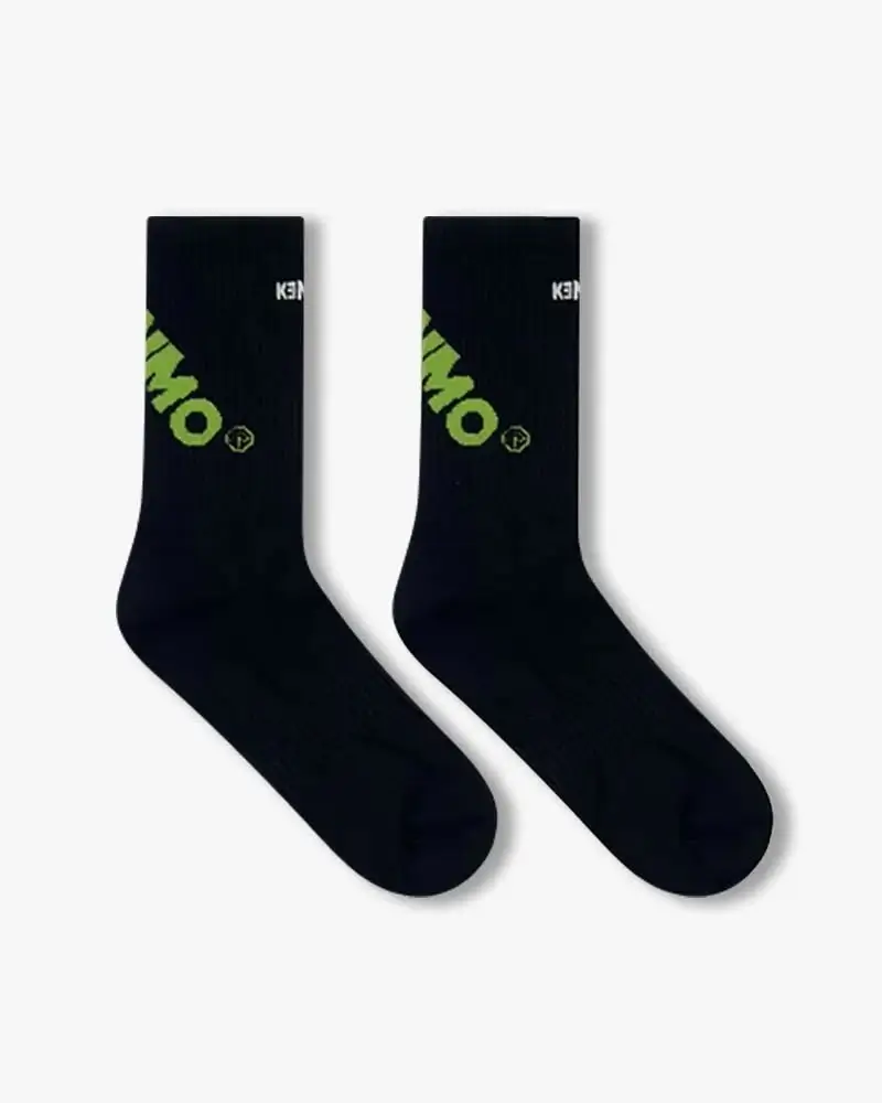 Black Logo Socks | Slanted Back Logo Streetwear Essentials - Image 4