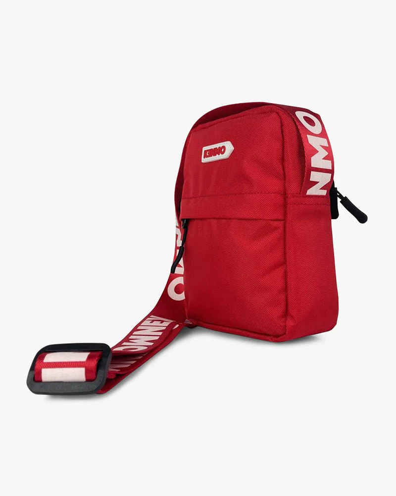 Red Messenger Bag | Crossbody Bag With Logo On Strap - Image 2