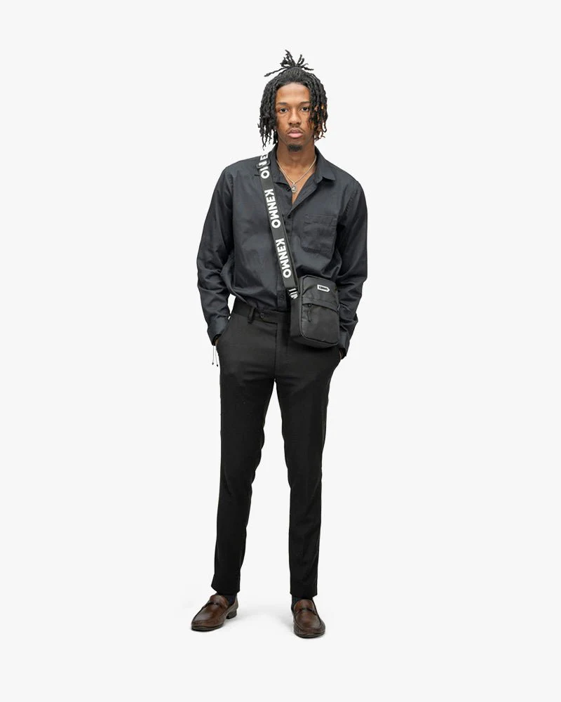 Red Messenger Bag | Crossbody Bag With Logo On Strap - Image 6