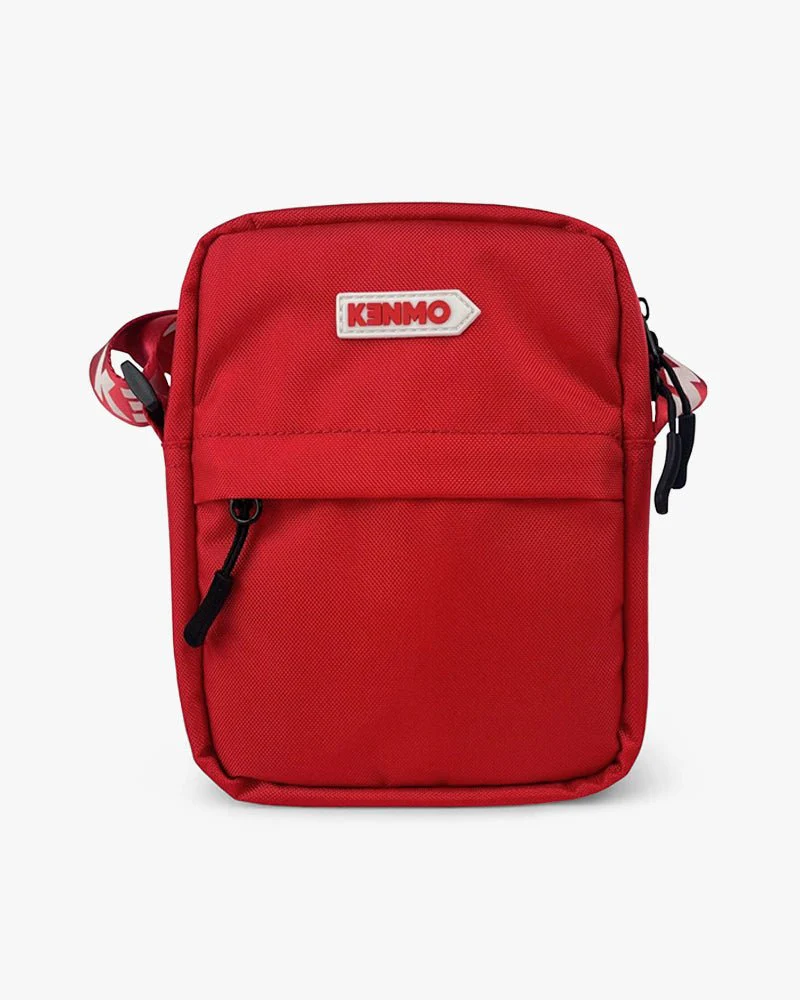 Red Messenger Bag | Crossbody Bag With Logo On Strap - Image 7