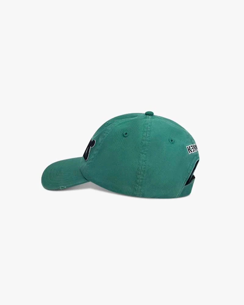 Green Signature Cap | Washed With Bold Front Logo - Image 4