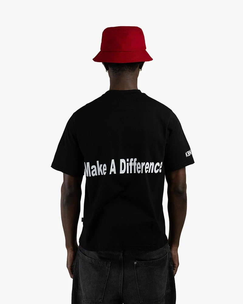 Black Oversize Tee | Bold Signature Kenmo Logo - Image 4