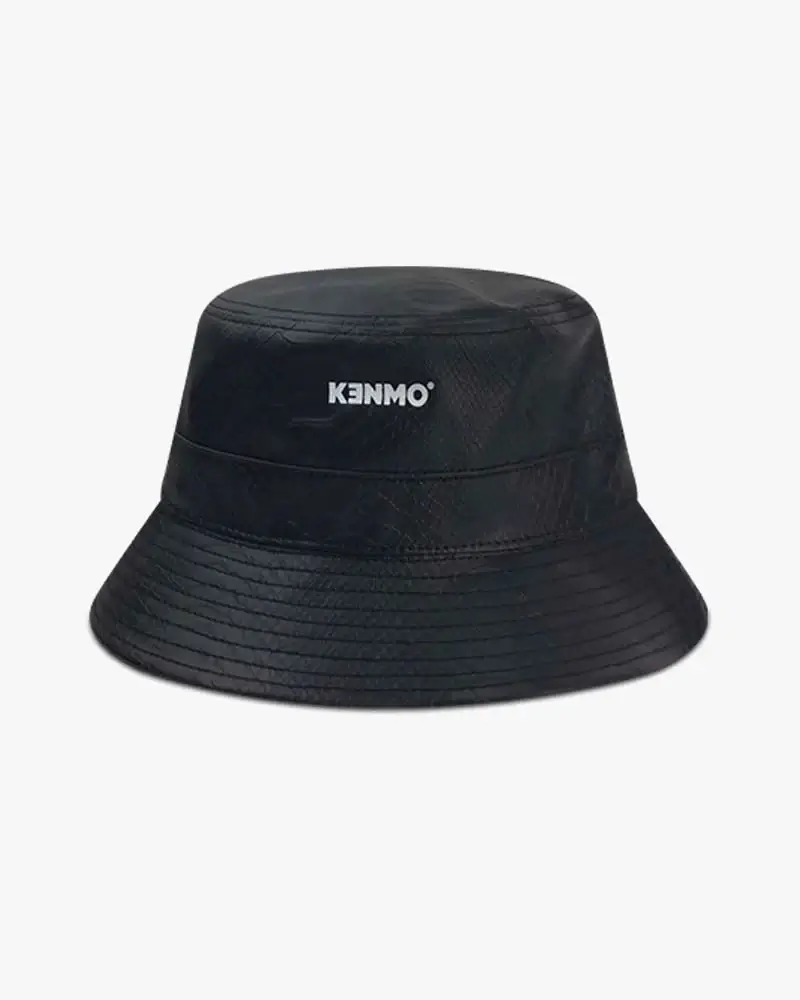 Black Bucket Hat | Snake-Skin Style With Kenmo Logo - Image 3
