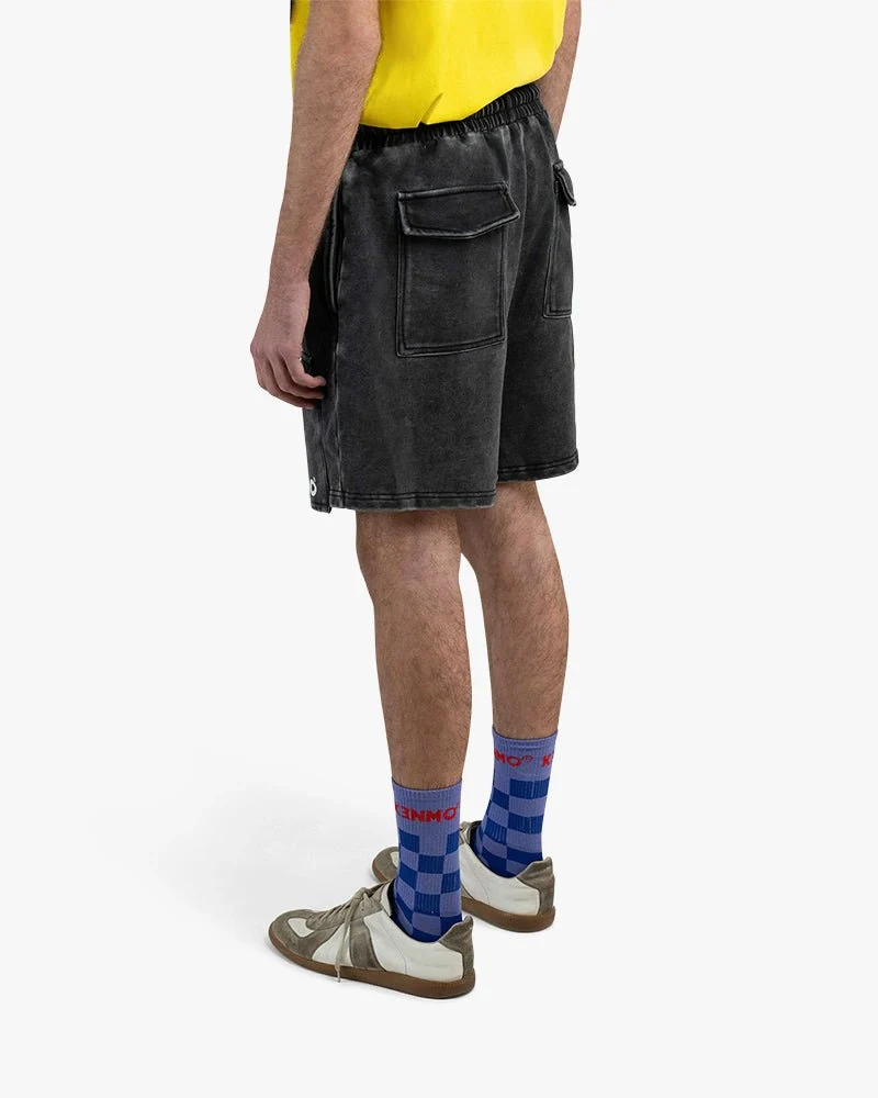 Black Cargo Shorts | Washed With Large Front Pockets - Image 4