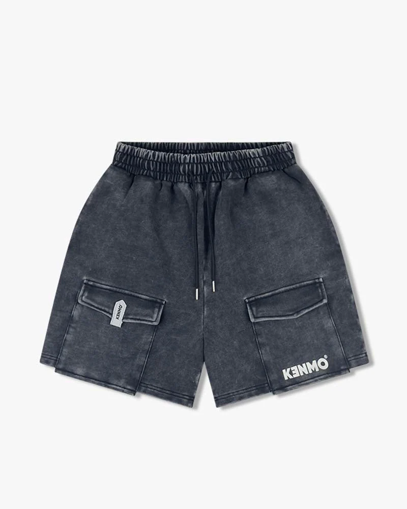 Black Cargo Shorts | Washed With Large Front Pockets - Image 5