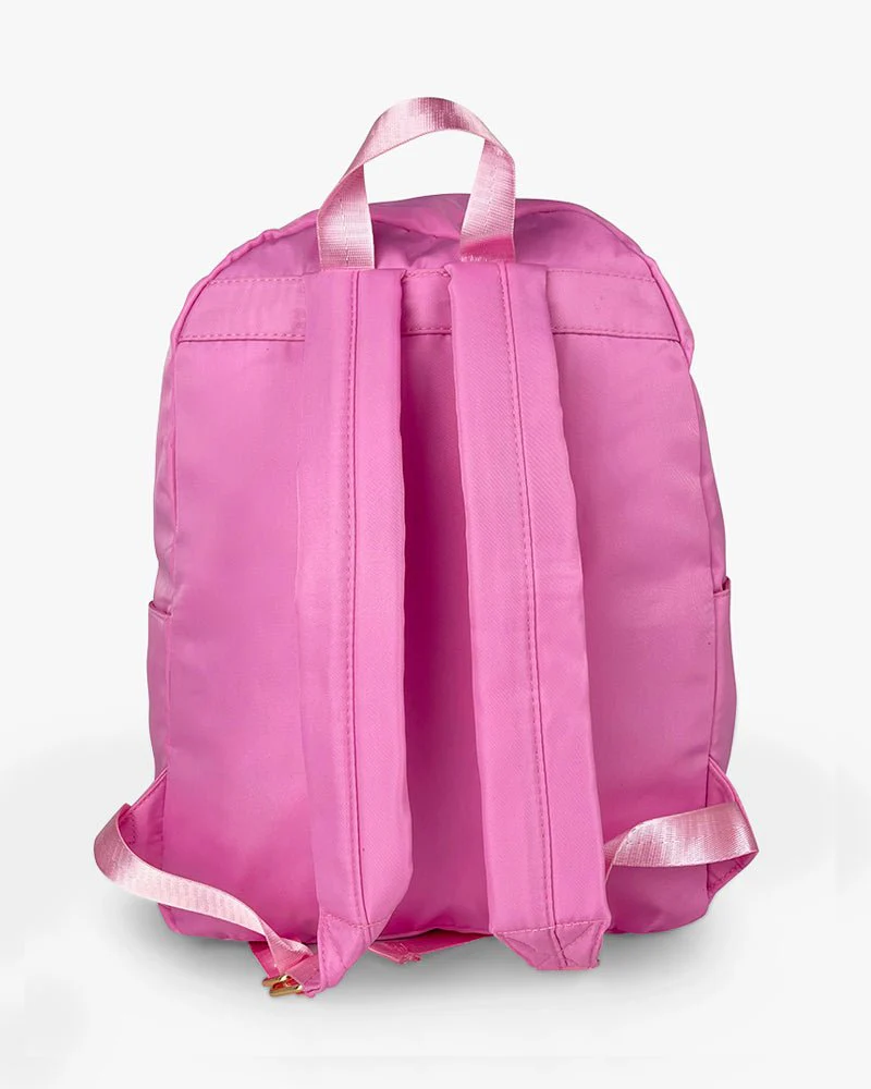 Pink Waterproof Backpack | Kenmo Arrow Logo On Front - Image 3