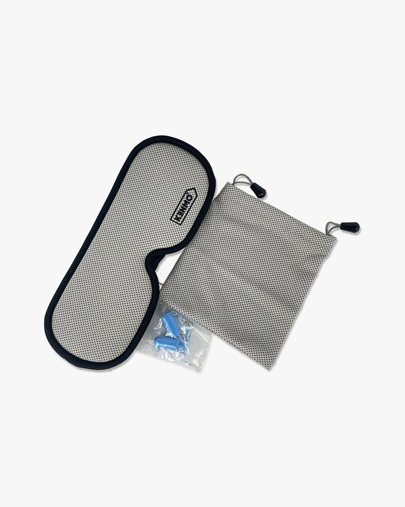 White 3D Sleep Eye Mask | Arrow Logo On Left - Image 3